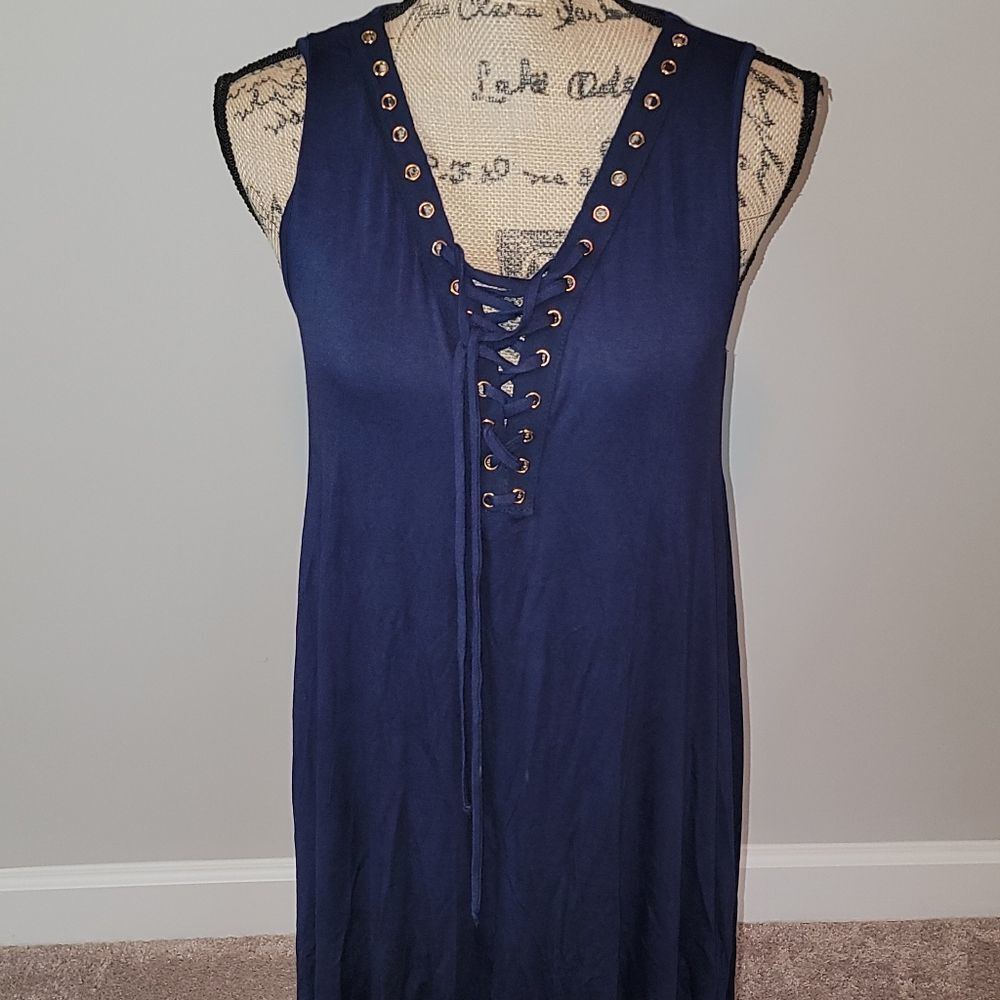 NWOT Espresso navy nautical like dress